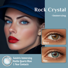 GaiaIris Immersing Rutile Quartz Blue 1 Year Contacts