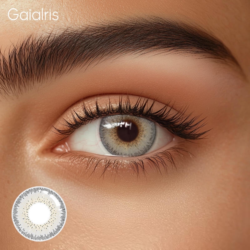 GaiaIris Gypsophila and Rutilated Quartz Gray 1 Year Contacts